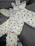 嬰兒衣服冬裝棉服保暖寶寶連體衣秋冬季超萌嬰幼兒夾棉外出服棉衣 娃娃領(lǐng)蝴蝶結 80cm 曬單實(shí)拍圖