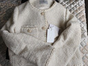 香影白色小香風(fēng)外套女2026春季新款高級感法式含羊毛短款圓領(lǐng)上衣 米白 S 155/80A/85-95斤 曬單實(shí)拍圖