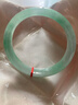 老坑翡翠手鐲緬甸冰種油青飄花玉手鐲女正圈平安鐲淺綠玉鐲子正品 57圈口 曬單實(shí)拍圖