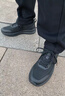 安踏男子通勤商務(wù)風(fēng)黑鞋運動(dòng)鞋秋季新款輕便回彈防滑減震訓練鞋子 曬單實(shí)拍圖