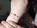 老鳳祥四葉草黃金手鏈女足金轉運珠手串女生日禮物送女友老婆結婚紀念日 刻字/賀卡-足金四葉草+贈S925銀手鏈 曬單實(shí)拍圖
