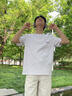 fingercroxx it男士t恤2026夏季韓系潮流半截袖純棉百搭寬松短袖 白 L 曬單實(shí)拍圖