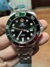 上海200米防水男士自動(dòng)機械手表 啟航者潛龍 潛水表國產(chǎn)夜光腕表3095 綠盤(pán)黑圈鋼帶 【啟航者Pro潛龍】 曬單實(shí)拍圖