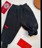 嘟嘟家兒童拜年服褲子冬裝寶寶新年長(cháng)褲冬款男童休閑褲女童束腳褲童裝潮 黑色 110 曬單實(shí)拍圖