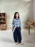 艾卡諾 I.KARNOW童裝女童超好看褲子套裝2026春款兒童針織毛衣彎刀牛仔褲洋氣韓版 兩件套【10383藍色針織衫+13236藏青牛仔褲】 110 曬單實(shí)拍圖
