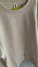 蕉內非常服503Relax男女同款圓領(lǐng)四季衛衣保暖上衣情侶百搭長(cháng)袖T恤 牙白 L 曬單實(shí)拍圖