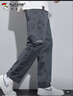 啄木鳥(niǎo)（TUCANO）褲子男春夏季休閑褲男士高端美式工裝褲寬松直筒百搭長(cháng)褲 深灰 L 曬單實(shí)拍圖