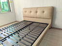 全友家居 奶油風(fēng)頭層牛皮茉伊真皮床頭軟包靠背臥室家用1.8米雙人大床 曬單實(shí)拍圖