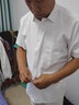 恒源祥純色棉短袖襯衫男夏季新款免燙商務(wù)正裝寬松真口袋西裝襯衣爸爸裝 純白 短袖 42 建議145-165斤 曬單實(shí)拍圖