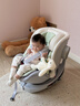 任道兒童安全座椅汽車(chē)用0-4-12歲嬰兒寶寶車(chē)載可坐可躺360度旋轉 I-SIZE認證旗艦版-椰奶白+支撐腿 曬單實(shí)拍圖