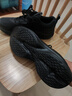 特步男子跑步鞋運動(dòng)鞋輕便減震春夏季防潑水革面跑鞋黑色 曬單實(shí)拍圖