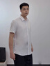 羅蒙（ROMON）短袖襯衫男士2026夏季涼感棉質(zhì)上衣商務(wù)休閑正裝白襯衣MQ21白色40 曬單實(shí)拍圖