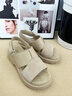 UGG夏季新款女士時(shí)尚舒適純色厚底露趾后跟綁帶款休閑涼鞋1178873 SAN | 沙色 37 曬單實(shí)拍圖