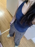 工字運動(dòng)背心女一體式美背內衣防震跑步瑜伽服外穿訓練健身上衣 藏青色【工字美背背心/含胸墊】 L 110-125斤 曬單實(shí)拍圖