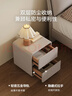 喜臨門(mén)XG2506 云霧米 床頭柜 現代簡(jiǎn)約臥室收納儲物邊柜子 曬單實(shí)拍圖