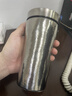鳴盞純鈦保溫杯雙層真空水杯便攜泡茶杯養生茶水分離杯高檔中秋送禮品 月光銀320ml 曬單實(shí)拍圖