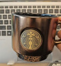 星巴克（Starbucks）棕金鎏光系列馬克杯414ml水杯子桌面杯送男友女神節禮物 曬單實(shí)拍圖