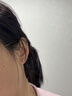 ALLOVES999足銀耳釘女養耳洞銀耳骨睡覺(jué)免摘小豆豆銀耳飾簡(jiǎn)約銀針耳棒 曬單實(shí)拍圖