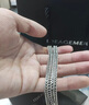 IDEAGEMER925銀肖邦鏈項鏈男士個性復(fù)古小眾痞帥歐美風百搭編織鏈素鏈單鏈 銀肖邦鏈【50CM 】 曬單實拍圖