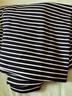 德瑪納（dme）超彈條紋半高領(lǐng)舒適條紋打底衫女上衣內搭打底衫女 黑色 L  曬單實(shí)拍圖