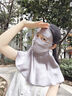 Siggi真絲長(cháng)款防曬面罩女夏季遮臉?lè )里L(fēng)口罩披風(fēng)長(cháng)款面罩女送女生 曬單實(shí)拍圖