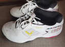 威克多（VICTOR）勝利羽毛球鞋龍透氣緩震包裹運動(dòng)男女鞋P9200TD巭-亮白/深青43碼 曬單實(shí)拍圖