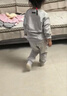 Teenie Weenie  Kids小熊童裝秋季款女寶寶休閑百搭衛衣衛褲兩件套 花灰色 110 cm 曬單實(shí)拍圖