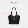蔻馳（COACH）經(jīng)典標志DAY 暗扣托特包單肩包大容量復古斜挎包春季女包 B4/黑色 曬單實(shí)拍圖