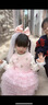 G.duck小黃鴨公主裙女童連衣裙春秋裝兒童裙子洋氣寶寶背心裙生日蓬蓬裙 粉色裙子+打底衫送頭飾 90 曬單實(shí)拍圖