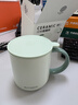 北鼎（Buydeem）馬克杯實(shí)用陶瓷水杯情侶杯咖啡茶杯可愛(ài)創(chuàng  )意禮物辦公早餐杯杯蓋 【淺杉綠】350ml馬克杯 曬單實(shí)拍圖