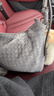 ECODAY章若楠同款麂皮編織包hobo包大容量托特包女單肩斜挎包生日禮物 You look tasty-B042F 灰色 小號 曬單實(shí)拍圖