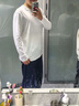 京舒棉京東自有品牌棉·男士純棉長(cháng)袖T恤抗菌打底衫 白色 3XL 曬單實(shí)拍圖