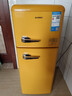 志高（CHIGO）復古小冰箱迷你小型雙門(mén)家用一級能效租房辦公室電冰箱歐式家裝網(wǎng)紅顏值款化妝品茶葉冷藏冷凍節能 128升帶把手【復古雙門(mén)一級能效】大麥黃 曬單實(shí)拍圖