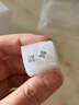 慕璨（OWN SHINE）【38節禮物】圓鏡PT950鉑金耳釘耳飾培育真鉆石 送女友生日禮物 D【1對0.6ct±0.03】 曬單實(shí)拍圖