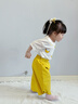 幼歌（YOUGE）兒童柔軟全棉透氣寬松清涼七分褲寶寶夏季舒適休閑褲潮 芒果黃 （73-80兩用襠） 90 cm 曬單實(shí)拍圖