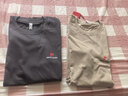 皮爾卡丹（pierre cardin）【2件裝】純棉短袖t恤男寬松圓領(lǐng)全棉純色半袖體恤上衣服男裝夏裝 卡其+鐵灰 【100%純棉】 4XL 【190-210斤】 曬單實(shí)拍圖