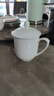 友來(lái)福茶杯陶瓷帶蓋純白骨瓷辦公會(huì )議杯子開(kāi)會(huì )水杯400ml定制印字 曬單實(shí)拍圖