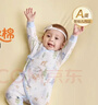 全棉時(shí)代超柔嬰兒衣服寶寶春秋7A抗菌風(fēng)柔棉連體衣新生兒睡衣森林59碼 曬單實(shí)拍圖
