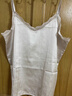春夏蕾絲吊帶背心女內搭緞面v領(lǐng)小西裝打底性感冰絲白色無(wú)袖上衣 白色 S 曬單實(shí)拍圖