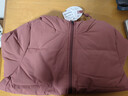 佐丹奴外套女裝鴨絨大口袋連帽梭織羽絨服05374731 紫色 胭脂紫 S 曬單實(shí)拍圖