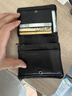 ANDSEEYOU品牌 短款錢(qián)包男 頭層牛皮手抓包 豎款商務(wù)皮夾子 真皮多卡位錢(qián)夾 黑色 曬單實(shí)拍圖