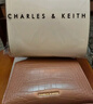 CHARLES&KEITH鱷魚(yú)紋凱莉包手提斜挎婚包包女包生日禮物CK2-50270880-1 BLUSH淺紅色 S 曬單實(shí)拍圖