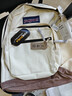 JANSPORT杰斯伯雙肩包女男復刻暮光學(xué)生電腦包旅行背包書(shū)包 4QVA7S1椰奶白-側袋+隔層 曬單實(shí)拍圖