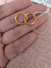 六桂福珠寶光圈圓環(huán)黃金耳環(huán)日常養耳足金999耳飾女送女友生日禮物 小版1.15g 曬單實(shí)拍圖