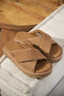 UGG夏季新款女士舒適時(shí)尚純色厚底露趾休閑交叉一字拖鞋 1178876 CHE | 栗色 37 曬單實(shí)拍圖