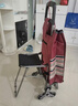 詠幻可坐式爬樓購物車(chē)帶座椅老人購物車(chē)折疊拉桿手拉式可攜式購物車(chē)買(mǎi) 不銹鋼輪咖愛(ài)心帶椅（送繩） 曬單實(shí)拍圖