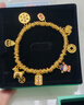 曼卡龍八方來(lái)財金馬銜財盤(pán)纏手串黃金手鏈高級百搭生日禮物送女友約5.6g 曬單實(shí)拍圖