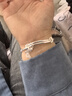 老鳳祥銀手鐲子純足銀女款生日38三八節女神禮物送女朋友老婆 繁花蝴蝶手鐲【老鳳祥品牌禮盒】 25±1g配證書(shū) 曬單實(shí)拍圖