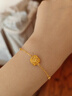 周六福足金爆閃方糖黃金手鏈女生日禮物計價(jià)A0713442約2.65g16+3cm 曬單實(shí)拍圖