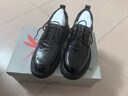 紅蜻蜓（RED DRAGONFLY）商務(wù)休閑男鞋隱形內增高皮鞋男士手抓紋德比鞋通勤白領(lǐng)結婚鞋子 黑色 -增高款（5.5cm） 37 曬單實(shí)拍圖